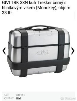 Kufr GIVI TRK 33N hliníkovým víkem objem 33 ltr.