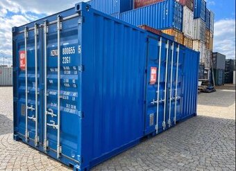 Lodní kontejner modrý + boční dveře