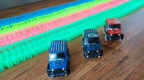 Svítící autodráha + 3 led autíčka