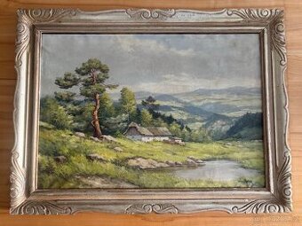 Obraz Jan Rolek Trávníček, Šumava, olej plátno 88x118