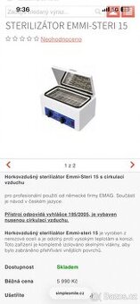 Sterilizátor Emmi - Steri 15