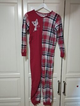 Bavlněný overal pyžamo, vel. 11-12 let