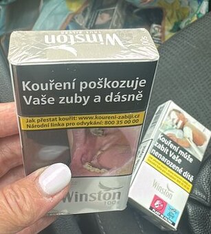 Cigarety Winston stříbrné dlouhé