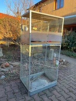 Dvoupatrová voliéra pro ptactvo / drobná zvířata