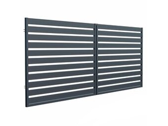 Dvoukřídlá brána a branka se sloupky