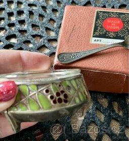 luxusní ruská mistička se smalty na kaviár (cukřenka)