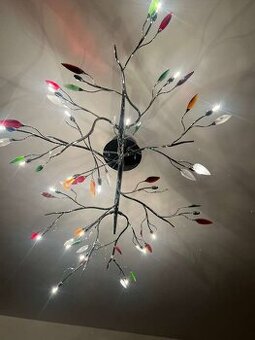 Designové stropní svítidlo / lustr "Bonsai" chrom + barevn