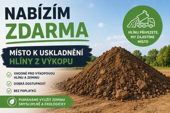 Zdarma uskladnění hlíny z výkopu.