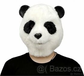 Creepy Party Panda Mask, Latexová maska hlavy zvířete - 1