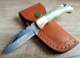 kapesní Damaškový nůž CAMEL 16,5 cm ručně vyrobeno + pouzdro