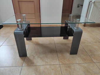 Skleněný konferenční stolek 60x110 cm 55 cm výška