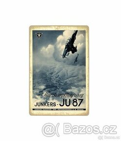 plechová cedule - Junkers Ju 87 Stuka (dobová reklama) - 1