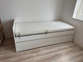 SLÄKT Dětská rozkládací postel s úložným prostorem komplet