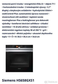 Vestavná trouba SIEMENS HS658GXS1