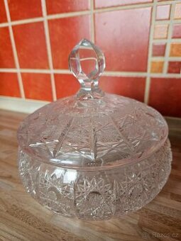 broušená "cukřenka" Bohemia Crystal - velká