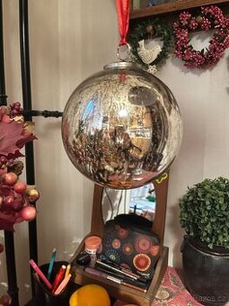 Vánoční koule sklo Tchibo nové 13 cm 2 X