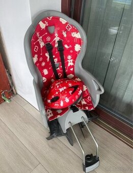 Dětská sedačka na kolo polstrovaná včetně helmy