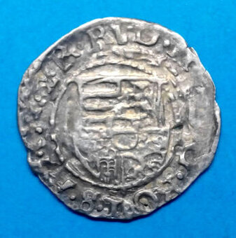 Stříbrná mince. císař Rudolf II. Uhersko