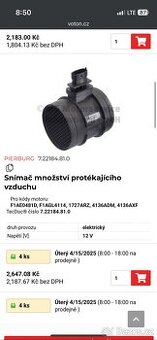 Váha vzduchu Pierburg Fiat Ducato 2,3-3,0