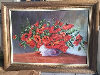 Velký obraz olej na plátně.