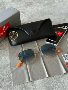 Ray Ban Hexagonal 3548 Zlaté obroučky / gradálové sklo