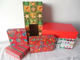 vánoční dárkové krabice, sáčky ...