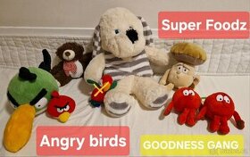 Plyšáci Goodness Gang Super Foodz, Angry Birds, medvídek..
