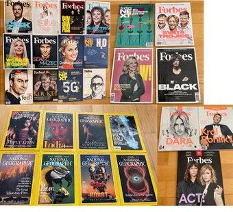 Forbes CZ + National Geographic CZ + EN, spolu 27 čísel