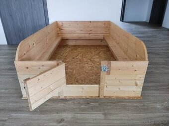 Porodní bedna (box) pro psa s ochranou proti zalehnutí - 1