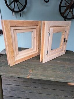 Větrací okénka 2 ks levá 450 mm x 450 mm s obložkami - 1