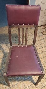 STARA ART DECO RETRO ZIDLE MASIVNI DREVO, VELMI PEVNA