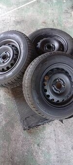 ORIGO OCELOVÉ DISKY + ZIMNÍ 90% pneu 175/70R13+POKLICE