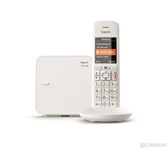 Siemens Gigaset E370H + Gigaset Box 100 senior telefon bílý