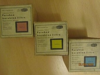 Barevné korekční filtry Foma pro zvětšováky sklo 3 sady foto