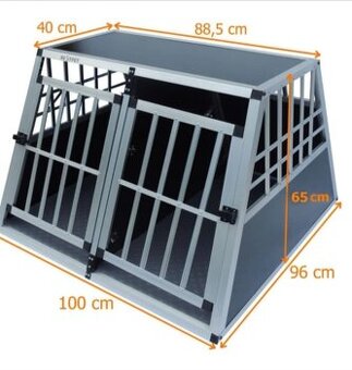 Klec pro 2 psy do auta Bestpet Alu XL-II