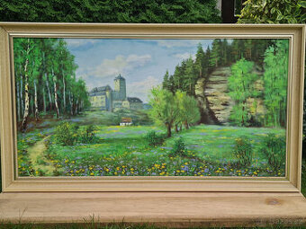 Olejomalba Hrad Kost, 115x65cm