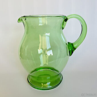 Retro džbán 1.7l, zelené sklo