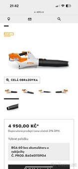Stihl BGA 60 foukač listí ,