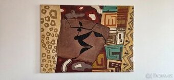 Velký obraz na plátně 110x80cm – moderní etno styl