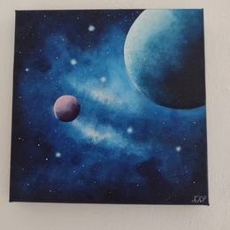 Obraz ručně malovaný, akryl barvy, Hloubky vesmíru - 1