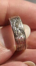 Pansky prsten z bileho zlata - 1