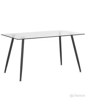 Skleněný jídelní stůl pro 4 osoby 140x80