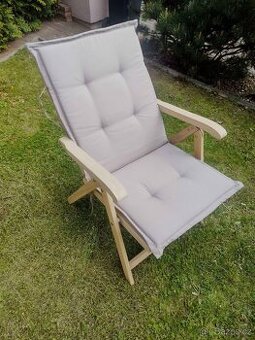 Polohovací venkovní dřevěná křesla (eucalypt) nové