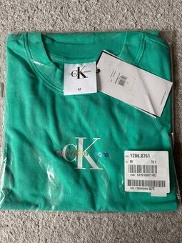 Calvin Klein MONOLOGO GRAPHIC tričko M - pool green, zelená