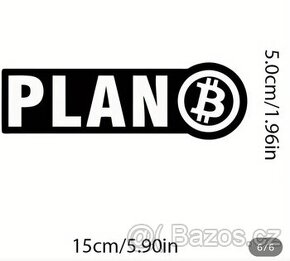 Plan B. ƁITCOIN voděodolná samolepka na auto