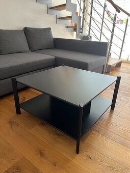 Konferenční stolek JÄTTESTA (Ikea), černá, 80x80 cm