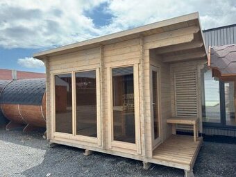 Venkovní finská sauna Hilden M 2x4m, 2 místnosti