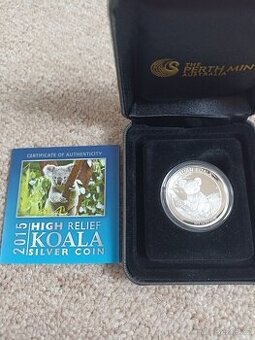 stříbrná mince High Relief Koala 2015