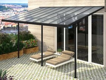 Hliníková Pergola -ROJAPLAST BRUCE J 6,18 x 3,05 x 240/285