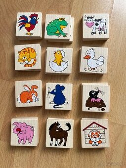 Dětské dřevěné pexeso zvířátka - DETOA